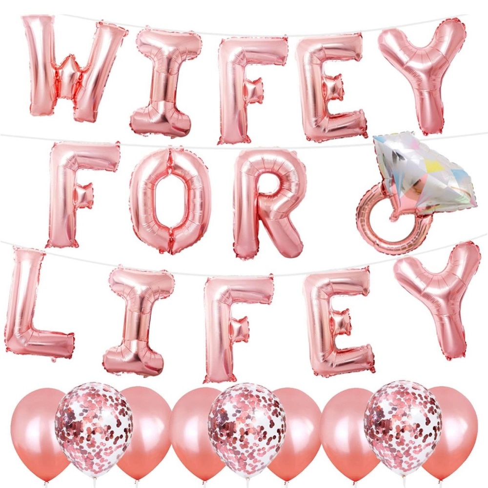 3 / $15: 4 Pk Bridal Shower, Engagement Party, Bachelorette Party Ballon Banner.